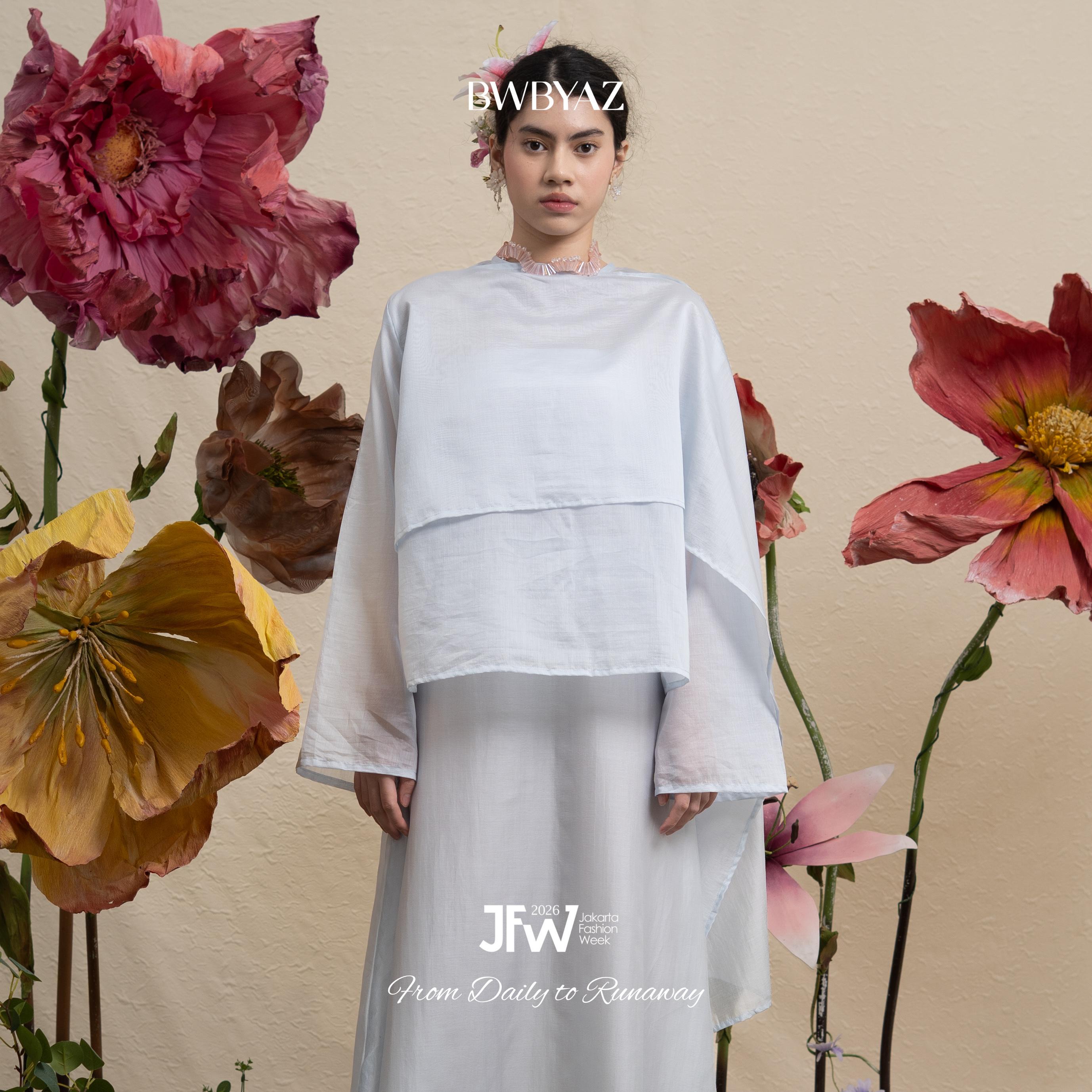 BWBYAZ JFW COLLECTION - Selma Shawl Blouse  (READY STOCK)