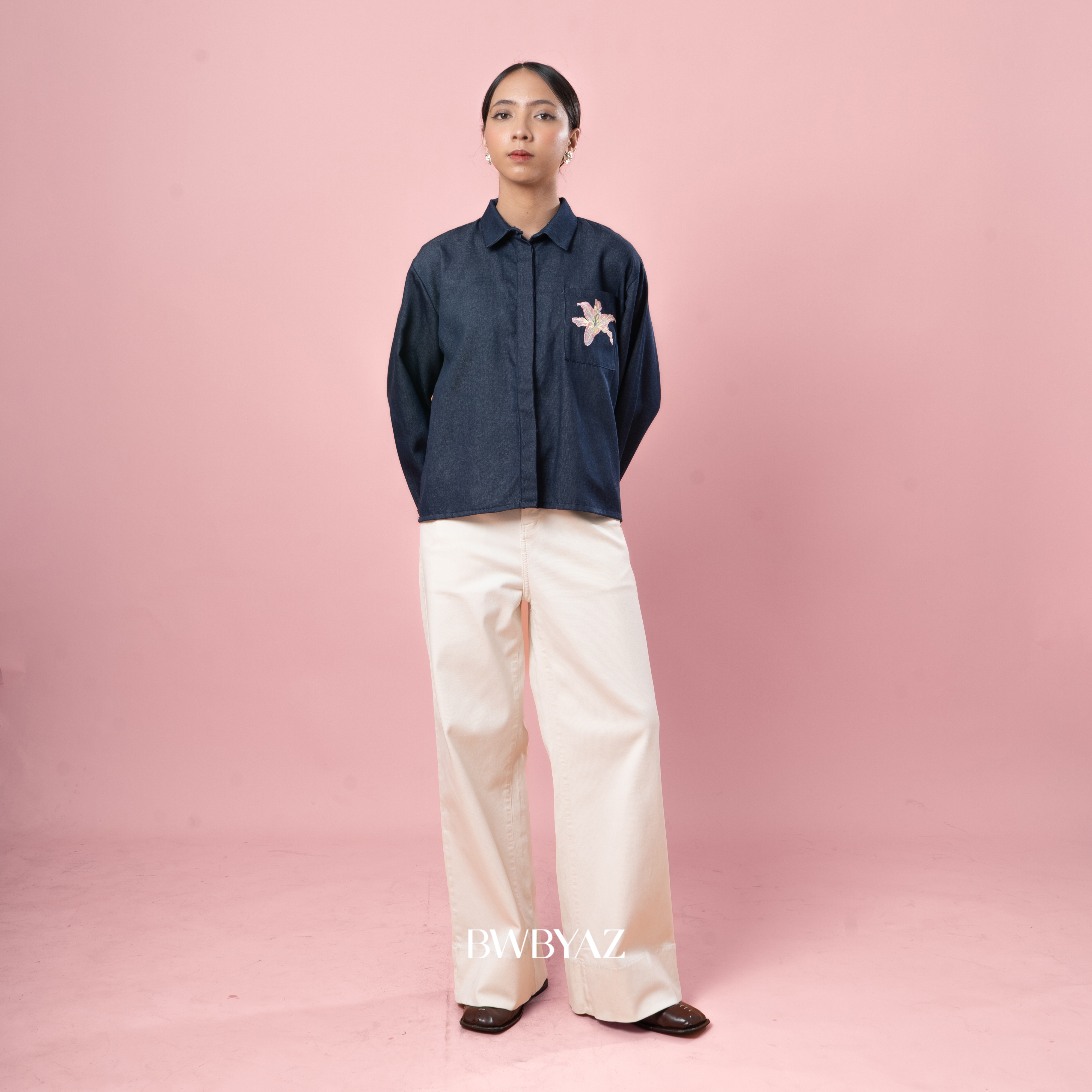 BWBYAZ STAPLE EASE - KAIA BLOOMING SHIRT (READY STOCK)