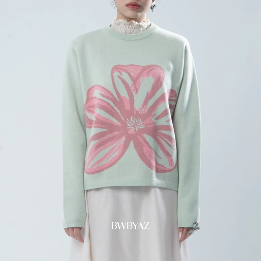 BWBYAZ - Claire Blossom Knit (READY STOCK)