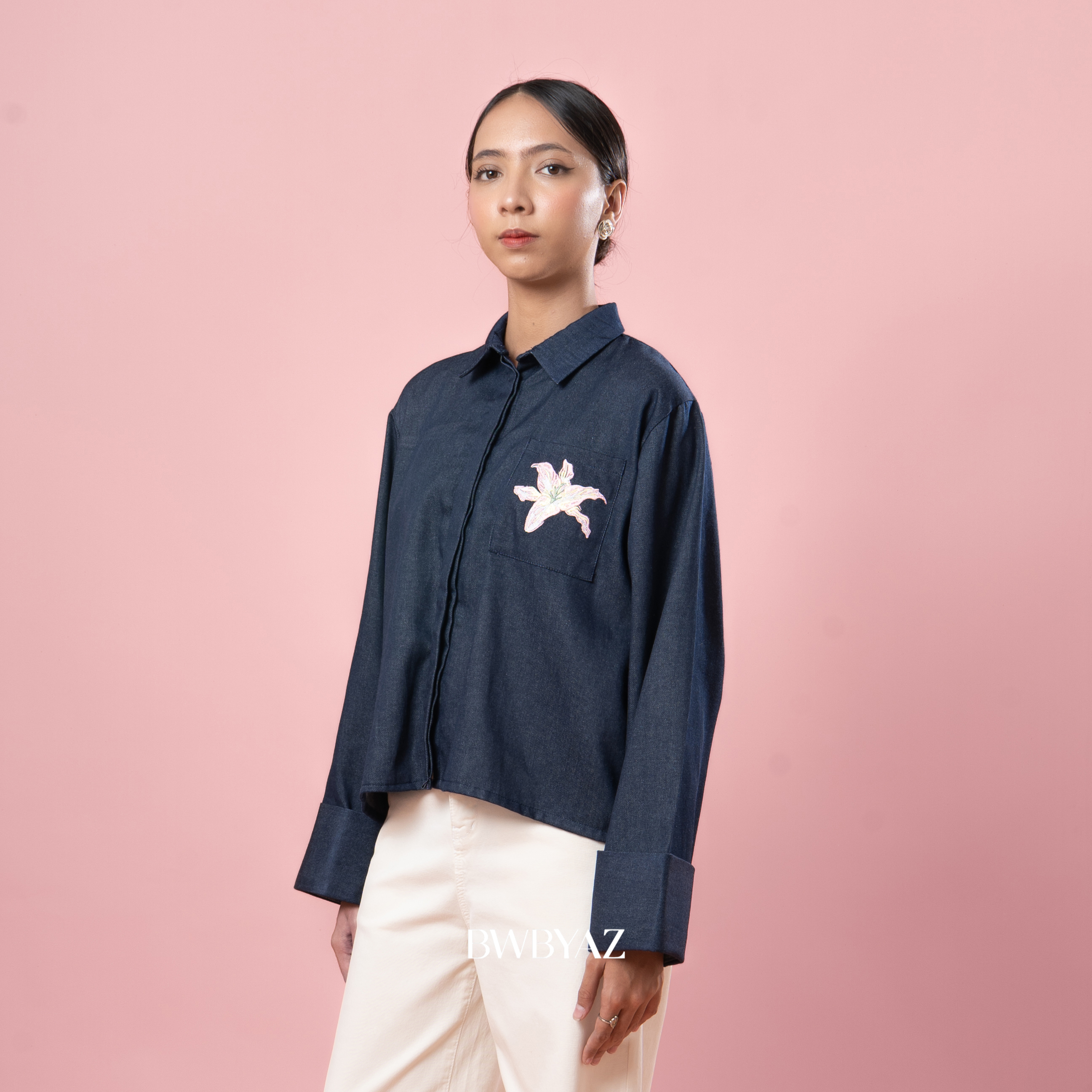 BWBYAZ STAPLE EASE - KAIA BLOOMING SHIRT (READY STOCK)
