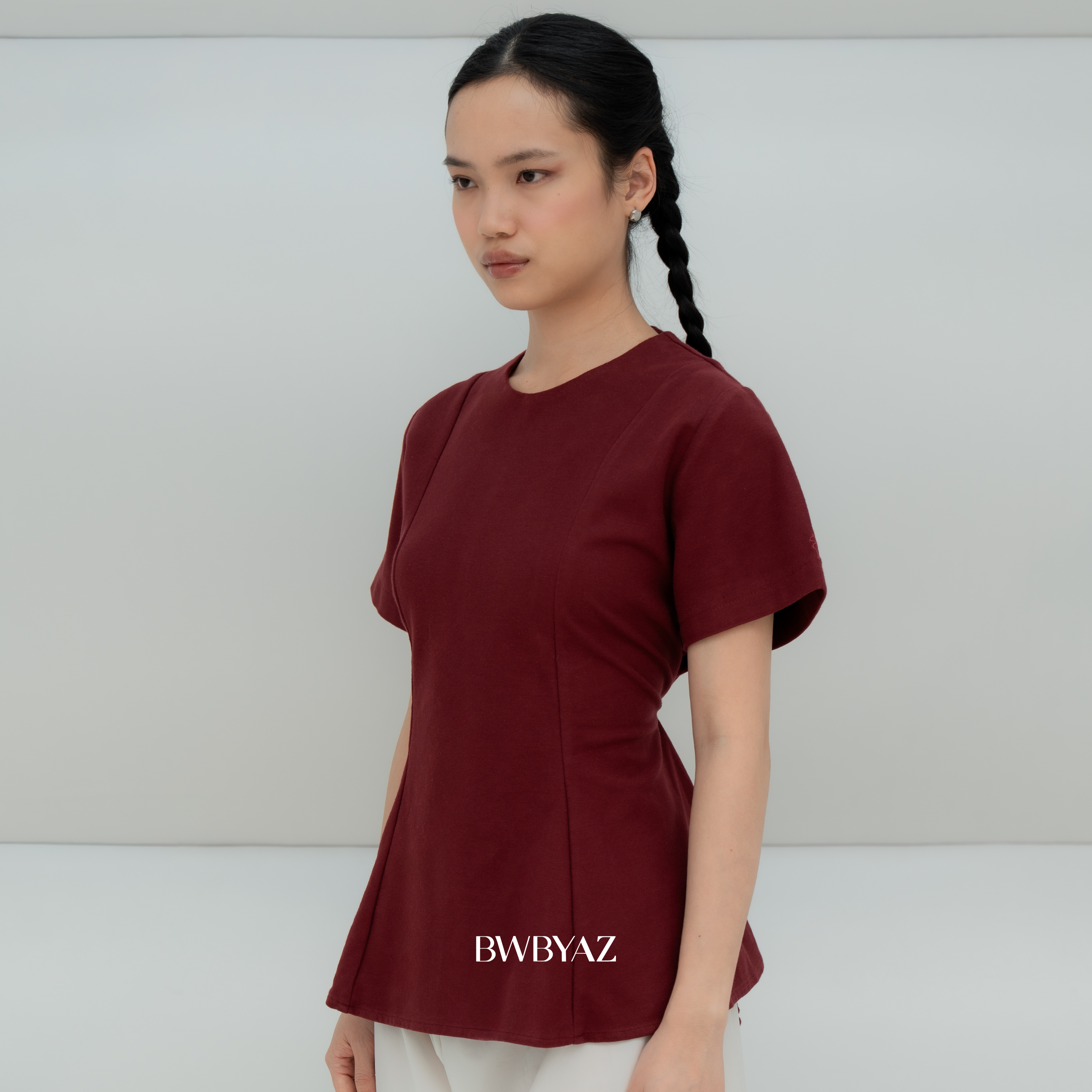 BWBYAZ - Zoe Peplum Shortsleeve (READY STOCK)