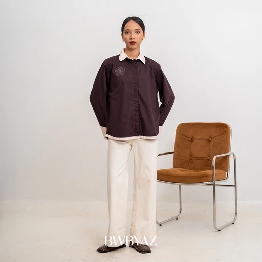 Image of BWBYAZ - WENDY TWO TONE SHIRT