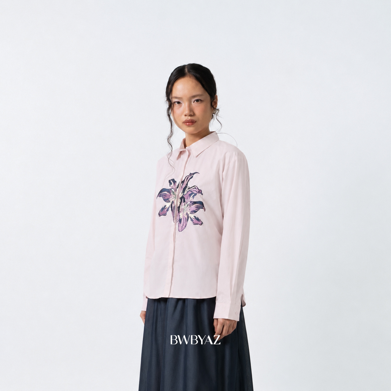 BWBYAZ - Thaliana Blooming Shirt (READY STOCK)