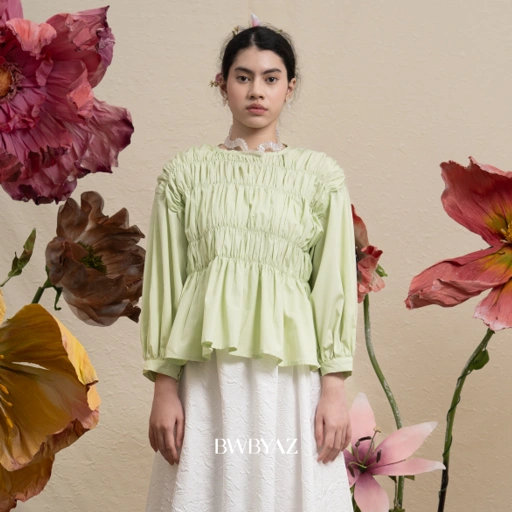 Image of BWBYAZ - PAMELA SHIRRED BLOUSE NEW COLOUR