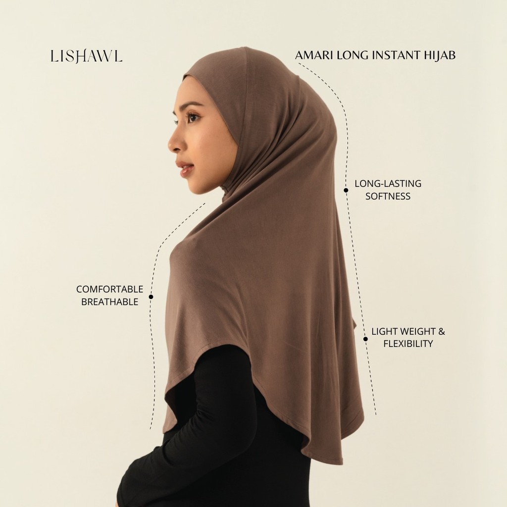 LISHAWL - Amari Long Instan Hijab (READY STOCK)
