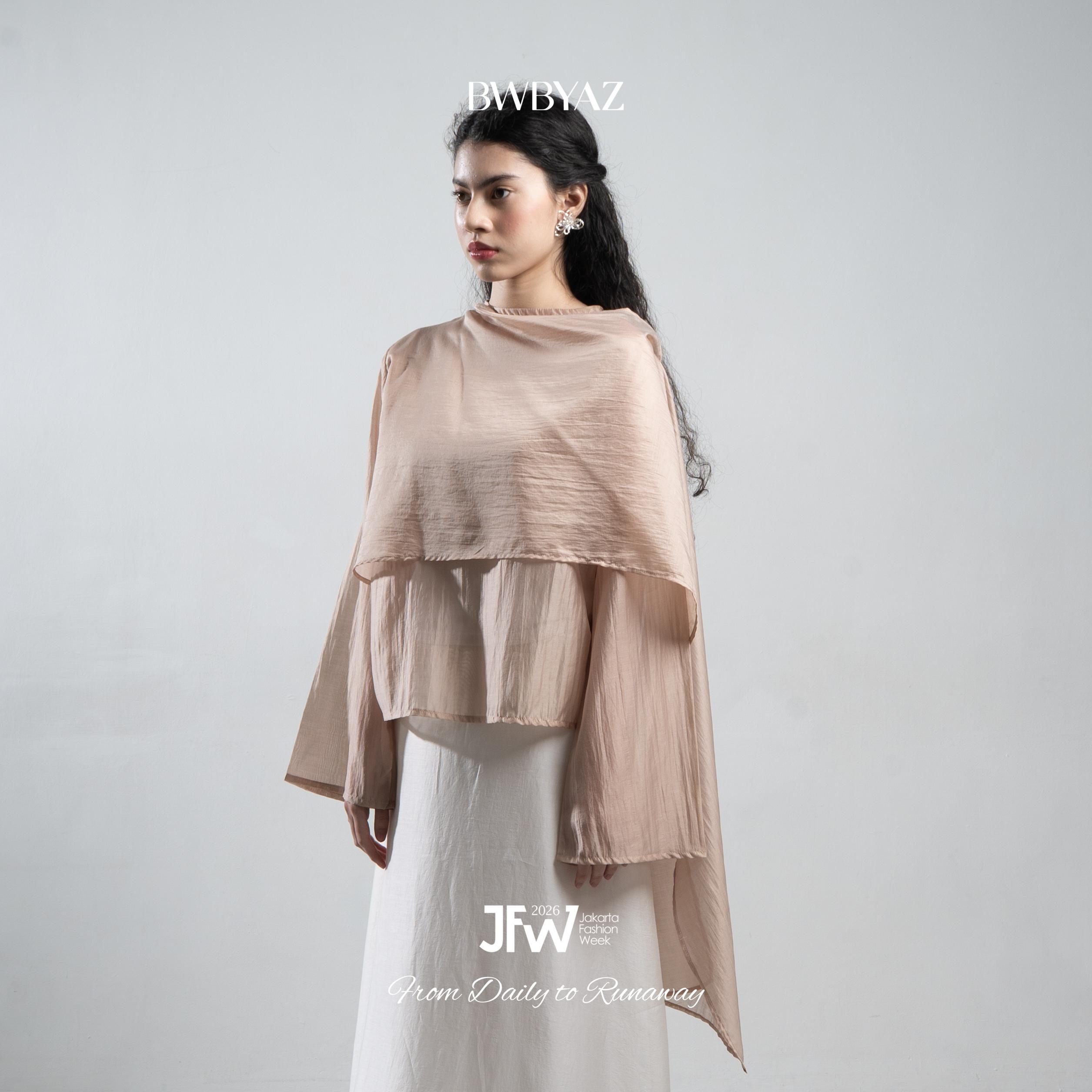 BWBYAZ JFW COLLECTION - Selma Shawl Blouse  (READY STOCK)