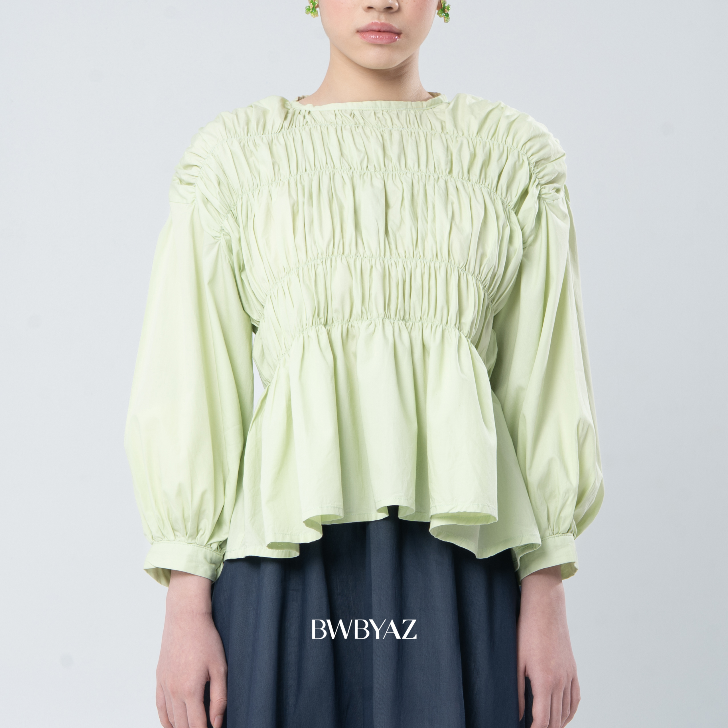 BWBYAZ - Pamela Shirred Blouse