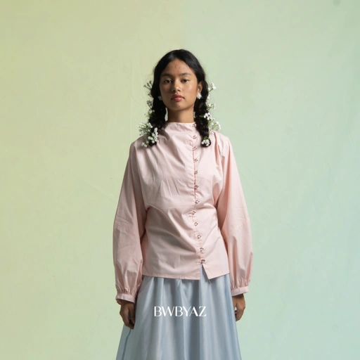 Image of BWBYAZ - Estari Button Top