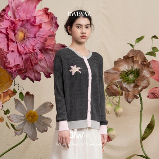 Image of BWBYAZ JFW COLLECTION -  LYAN CABLE KNIT