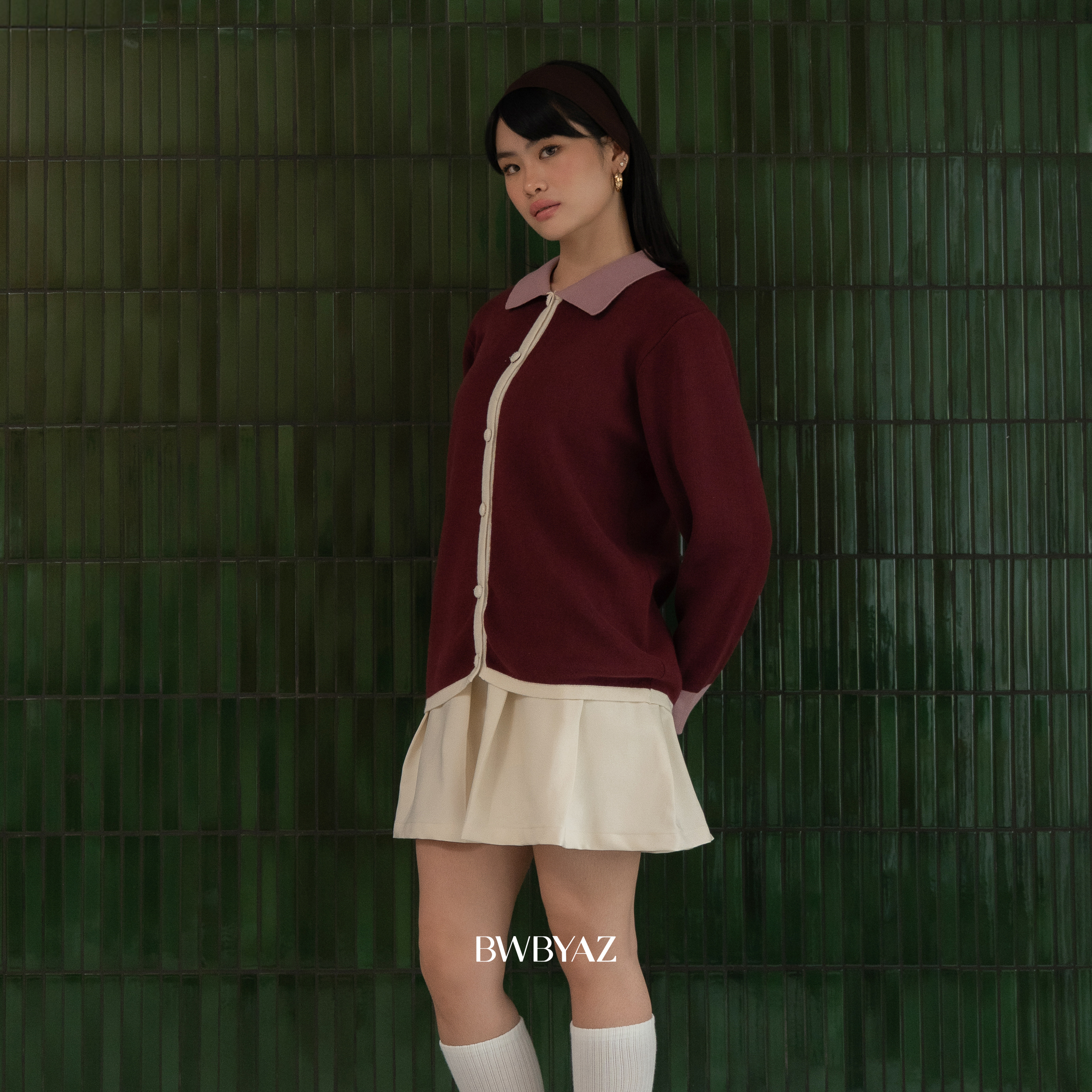 BWBYAZ STAPLE EASE- Sora Knit Shirt (READY STOCK)