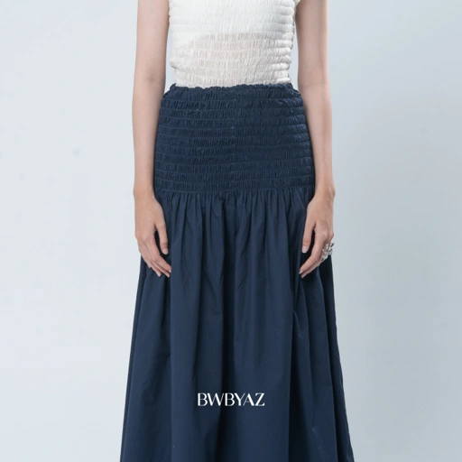 Image of BWBYAZ - Sasmaya Shirred Skirt