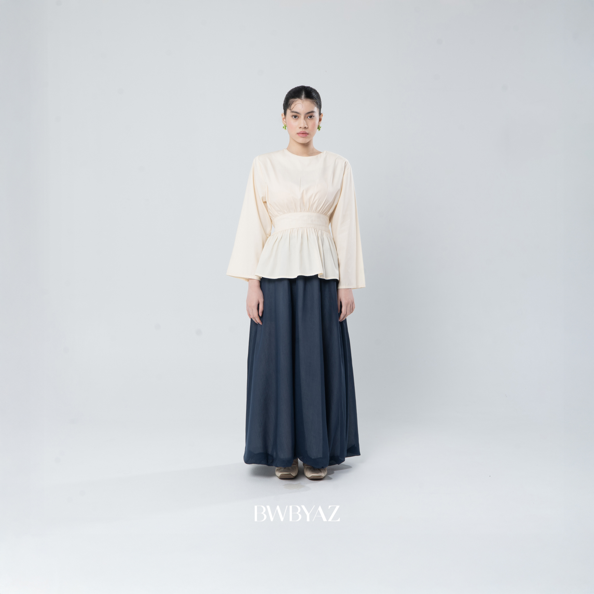 BWBYAZ - Arulla Obi Blouse (READY STOCK)