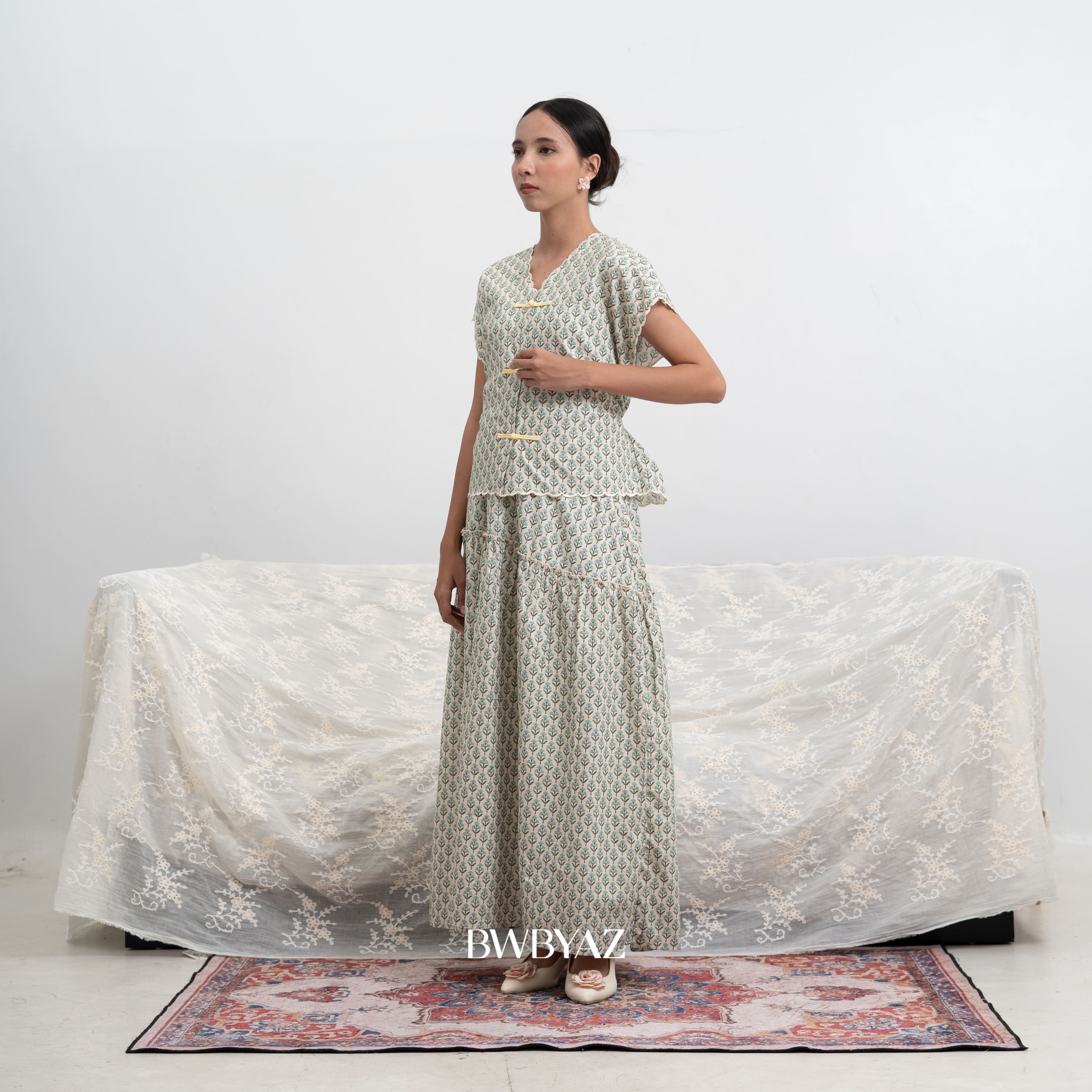 BWBYAZ RONA JELITA JMFW COLLECTION - Safina Asymmetrical Skirt (READY STOCK)