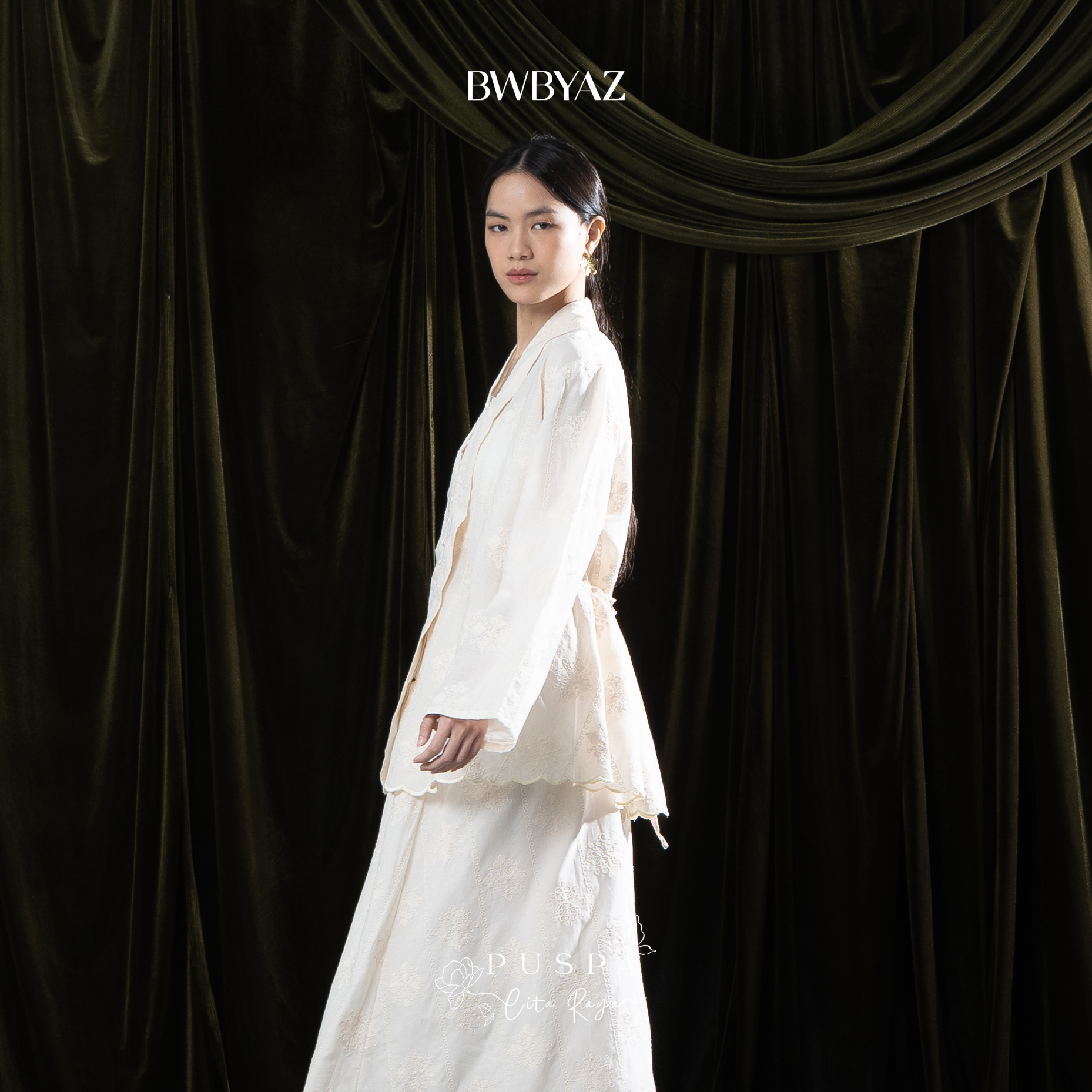 BWBYAZ - PUSPA CITA RAYA - Nona Cantika Embroidery Kebaya (READY STOCK)