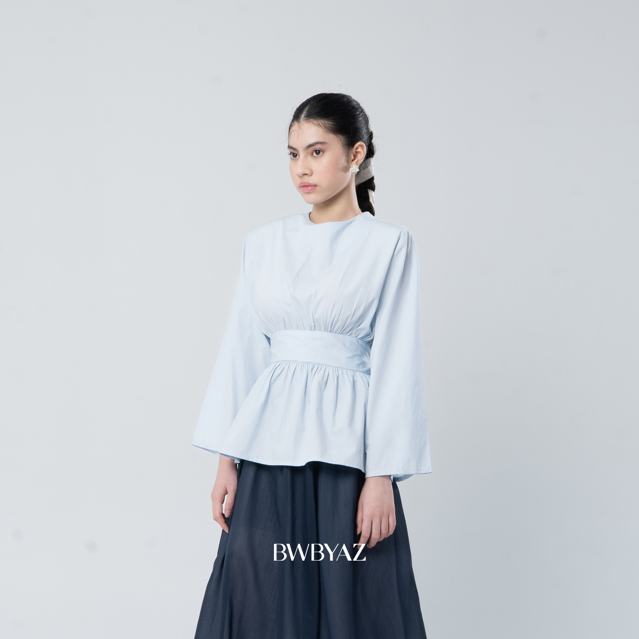 BWBYAZ - Arulla Obi Blouse (READY STOCK)