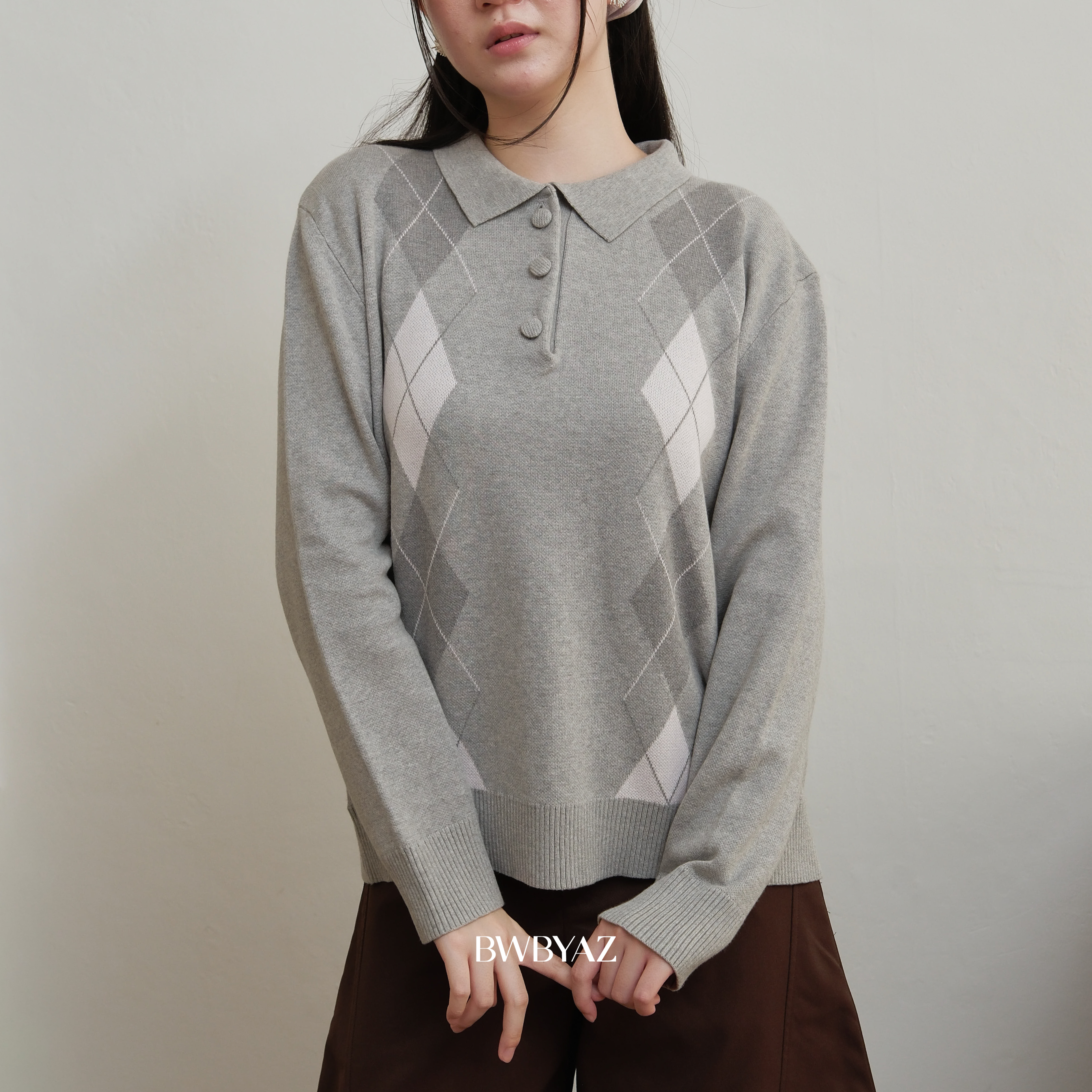 BWBYAZ - Gracia Argyle Knit