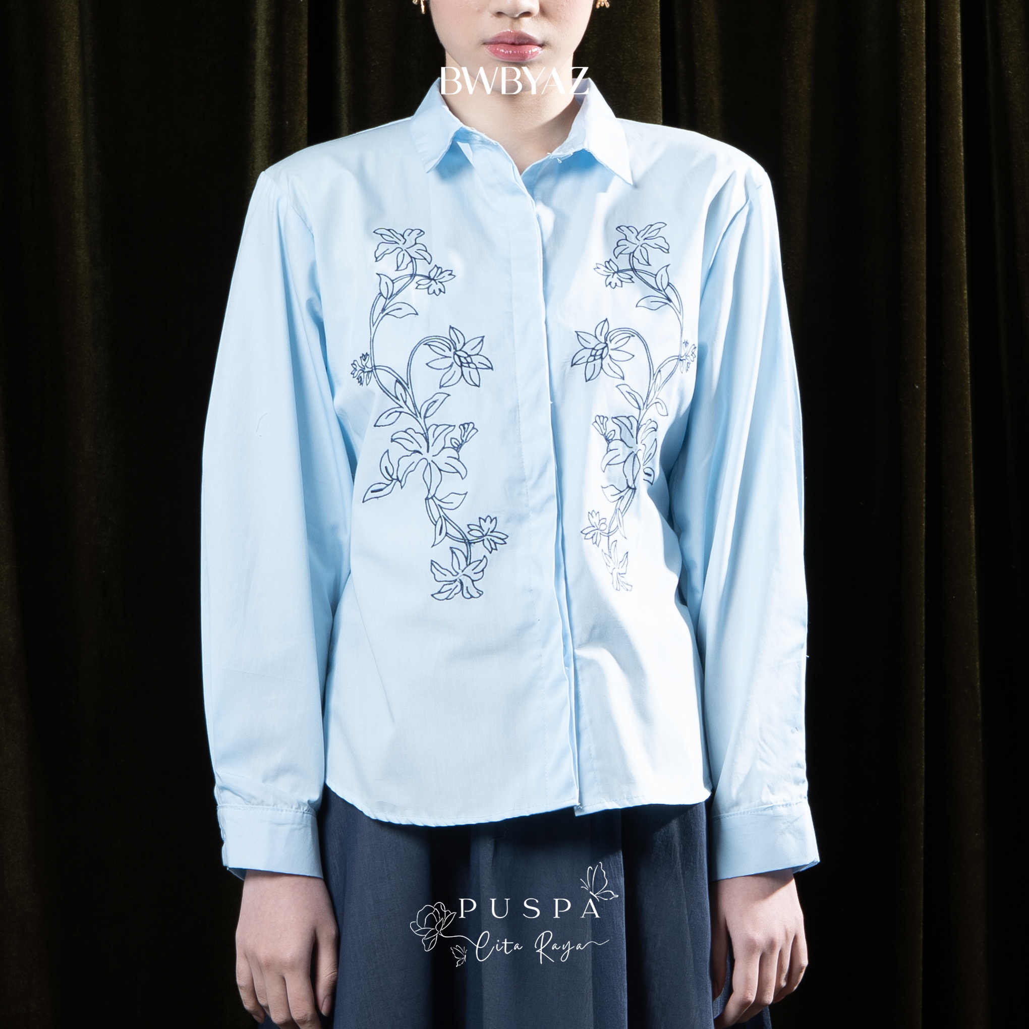 BWBYAZ - PUSPA CITA RAYA - Ayudisa Embroidery Shirt (READY STOCK)