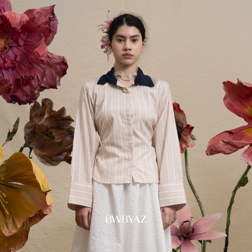 Image of BWBYAZ STAPLE EASE - Trixie Fitted Shirt New Stripes (READY STOCK)