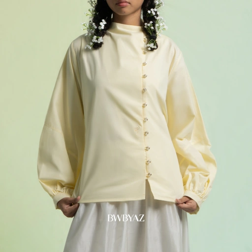 Image of BWBYAZ - Estari Button Top