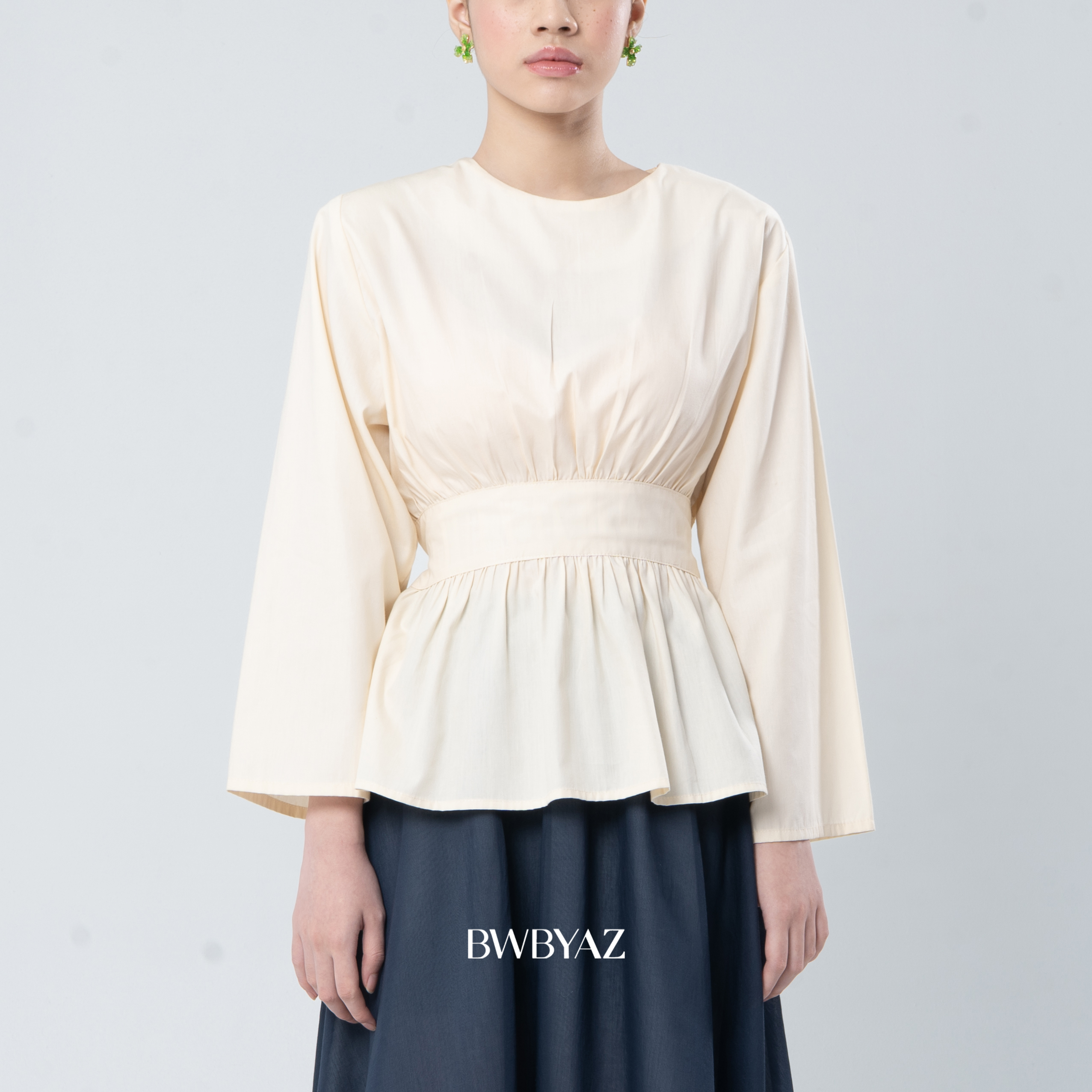 BWBYAZ - Arulla Obi Blouse (READY STOCK)