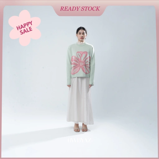 Image of BWBYAZ - Claire Blossom Knit (READY STOCK)