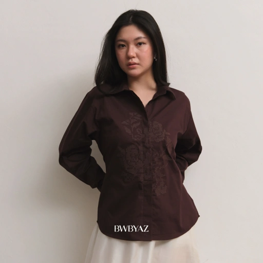 BWBYAZ - Varette Embroidery Shirt (READY STOCK)'