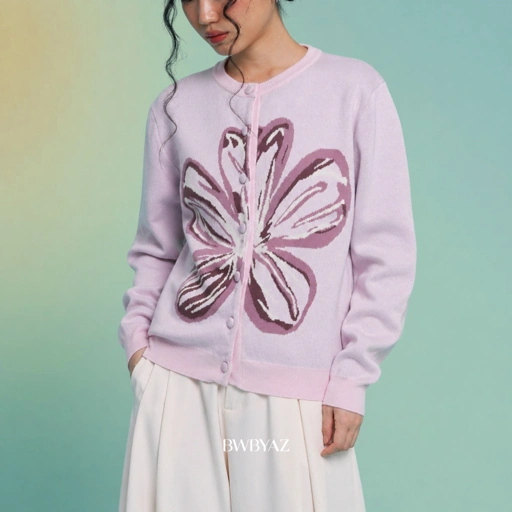BWBYAZ - Athara Bloom Cardigan (READY STOCK)