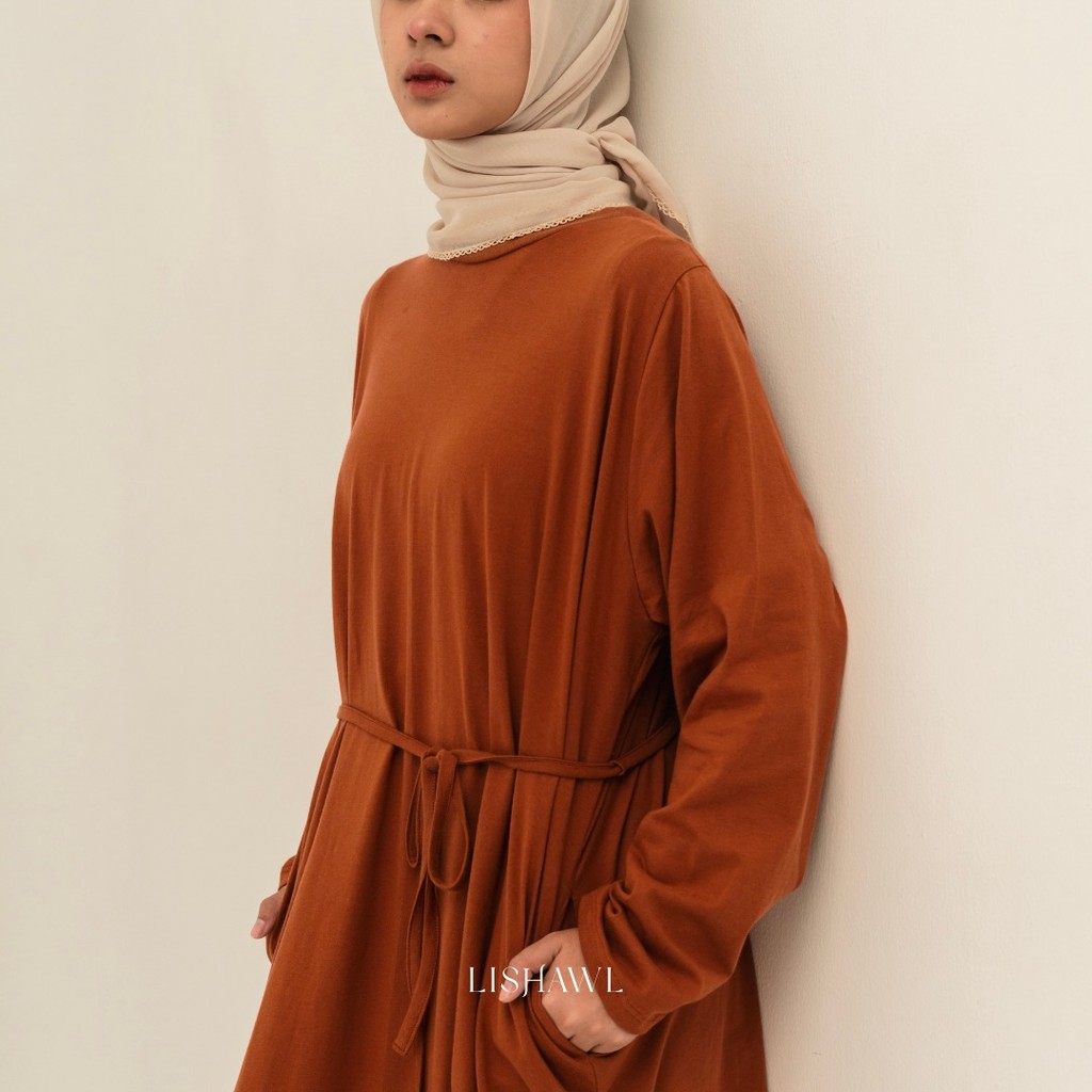 LISHAWL - Camila Midi Cotton Dress (READY STOCK)