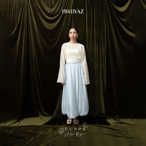 Image of BWBYAZ - PUSPA CITA RAYA - Amarta Baloon Sheer Skirt (READY STOCK)