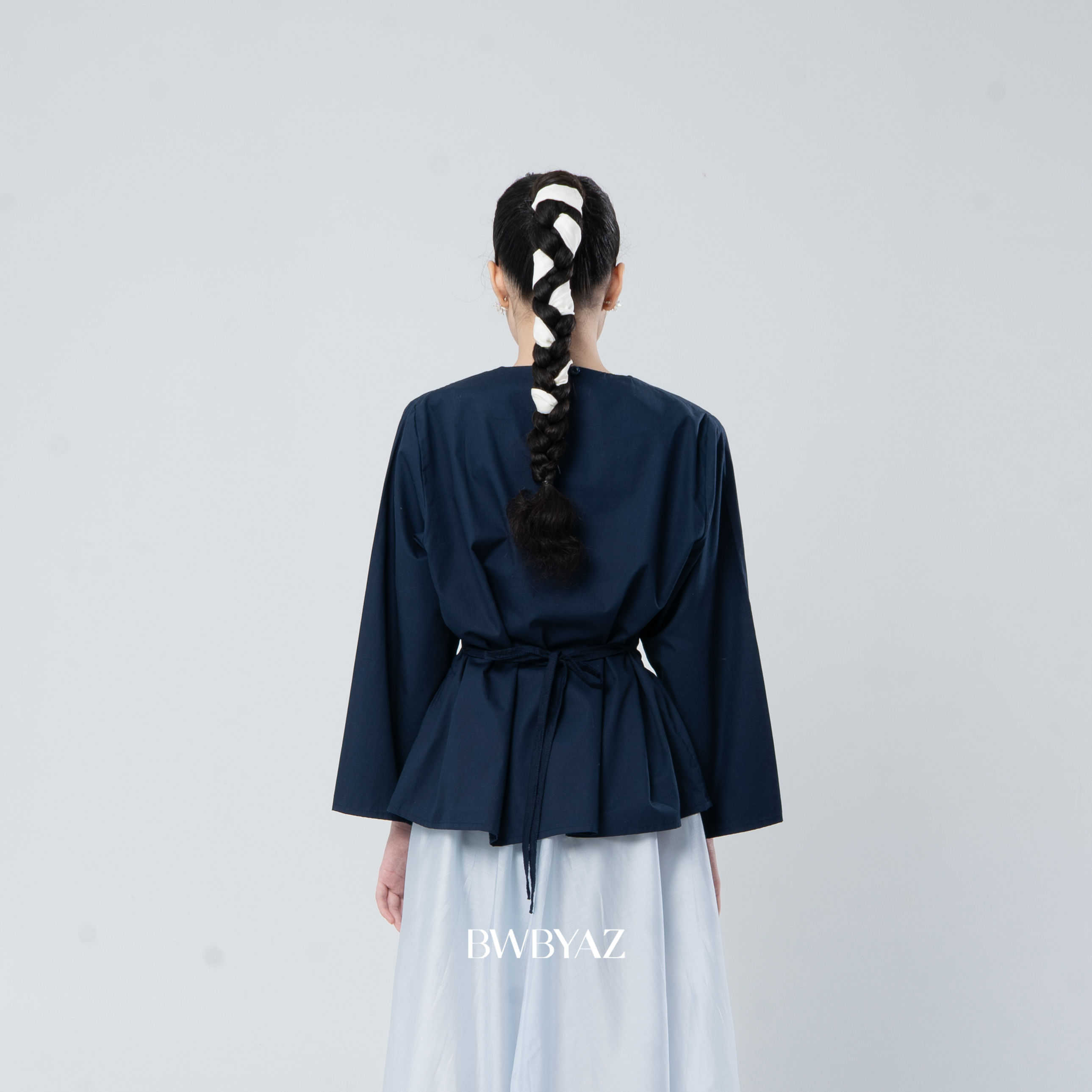 BWBYAZ - Arulla Obi Blouse (READY STOCK)