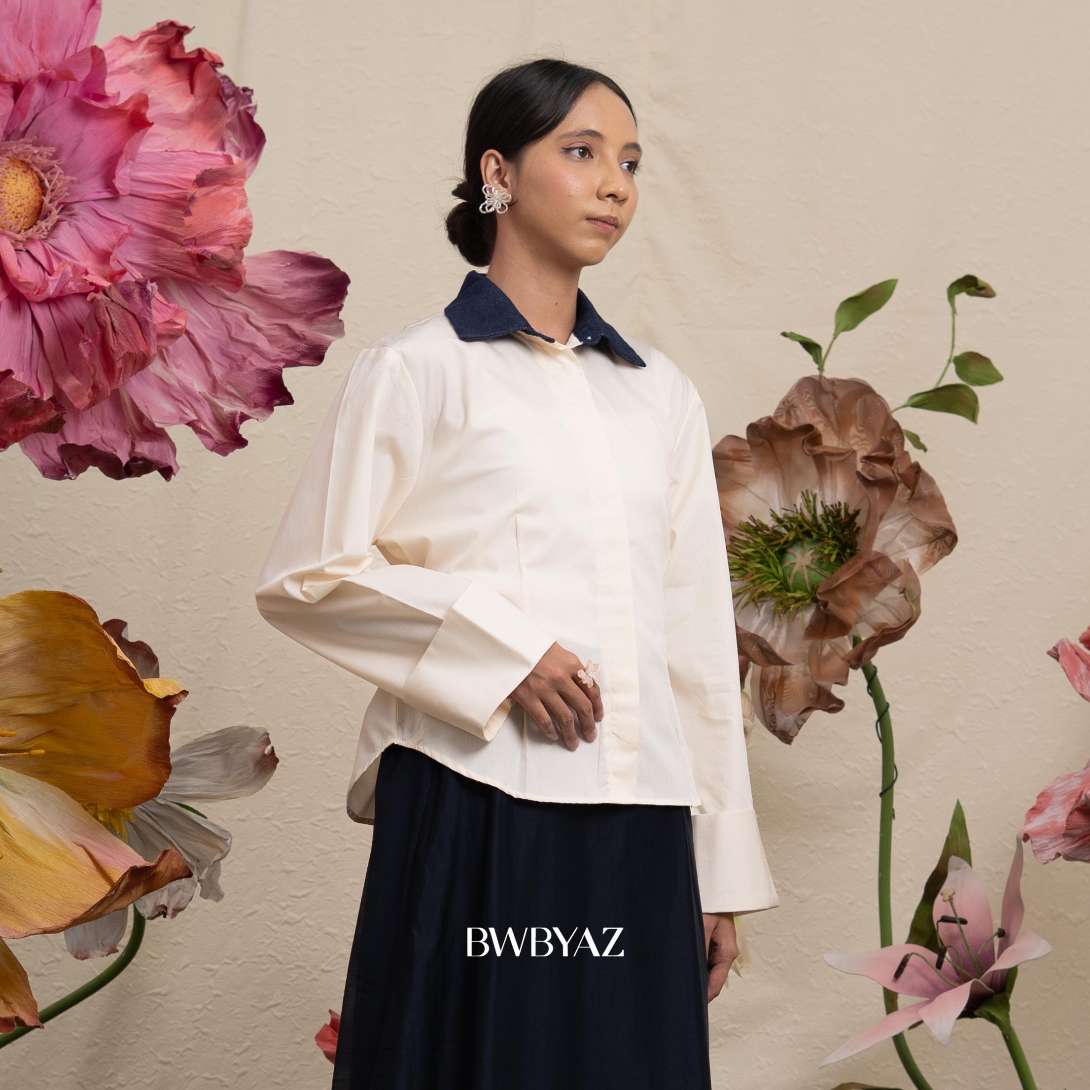 BWBYAZ -  BRISYA FITTED SHIRT (READY STOCK)
