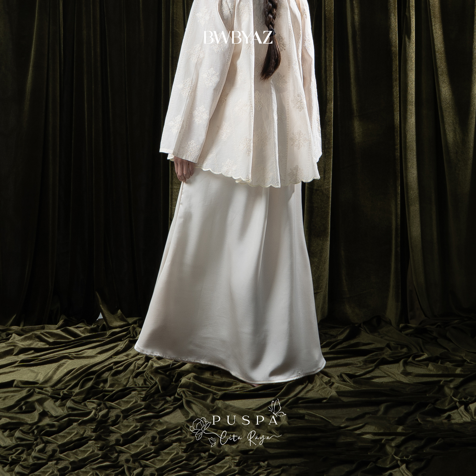 BWBYAZ - PUSPA CITA RAYA - Nona Wulandari Embroidery Sateen Skirt