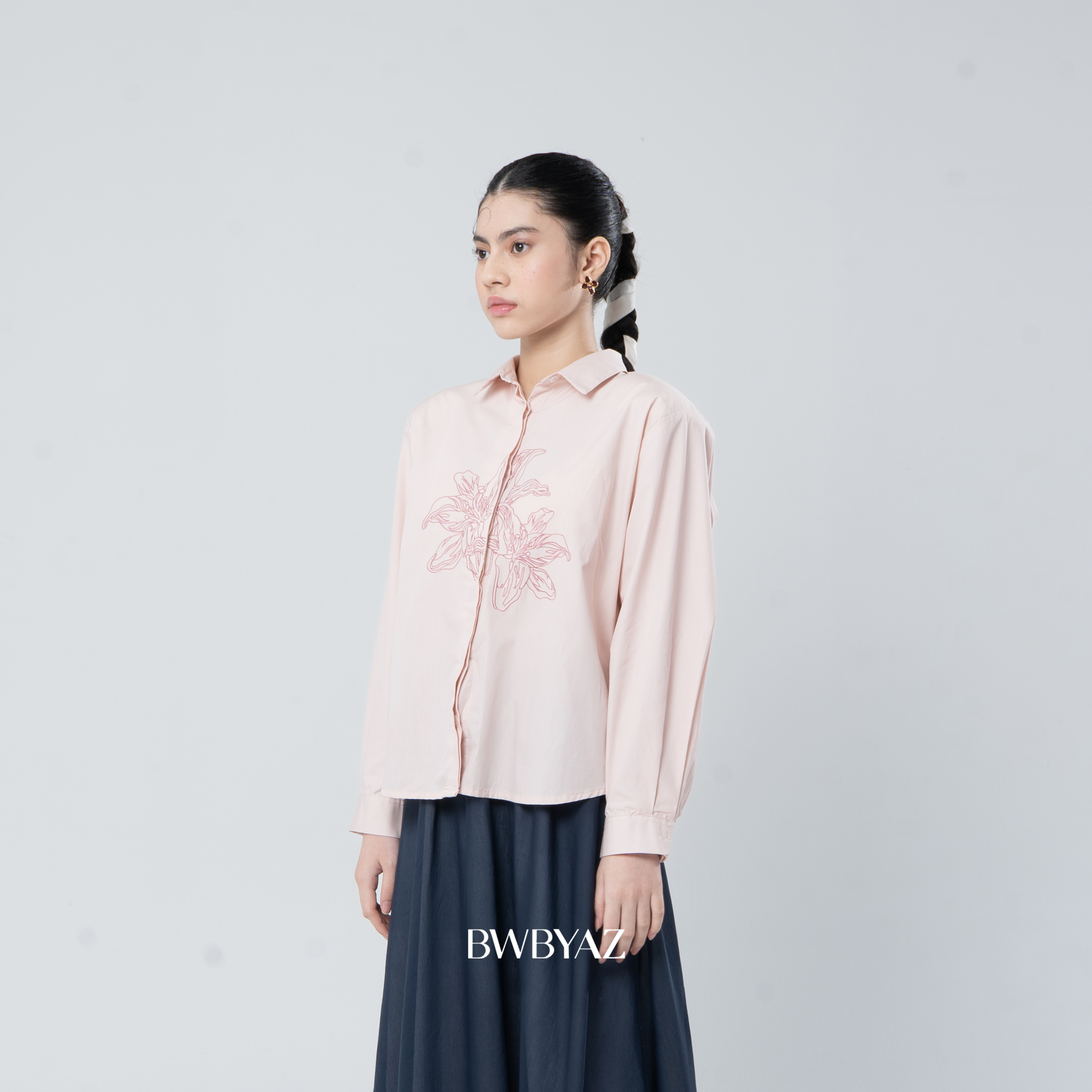 BWBYAZ - Priscilla Blooming Shirt (READY STOCK)