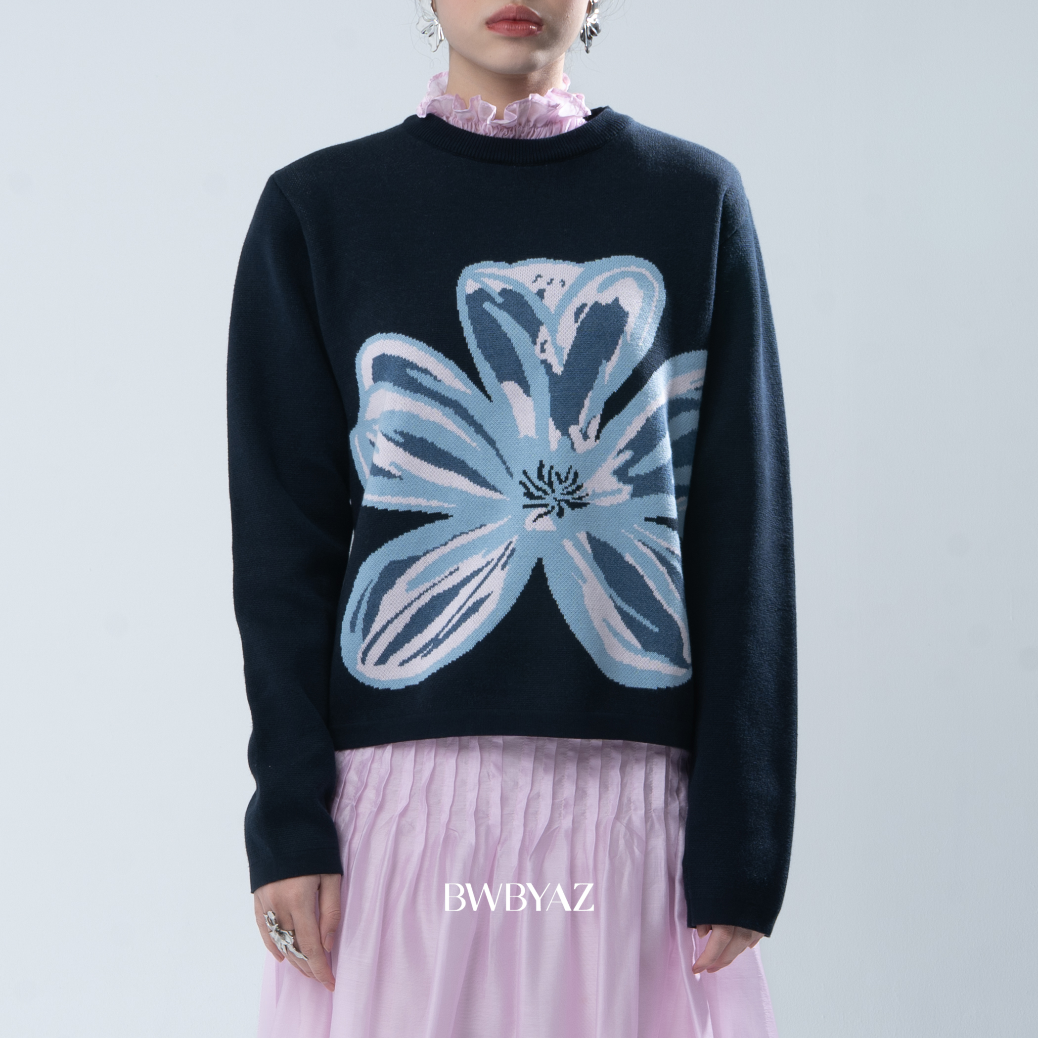 BWBYAZ - Claire Blossom Knit (READY STOCK)