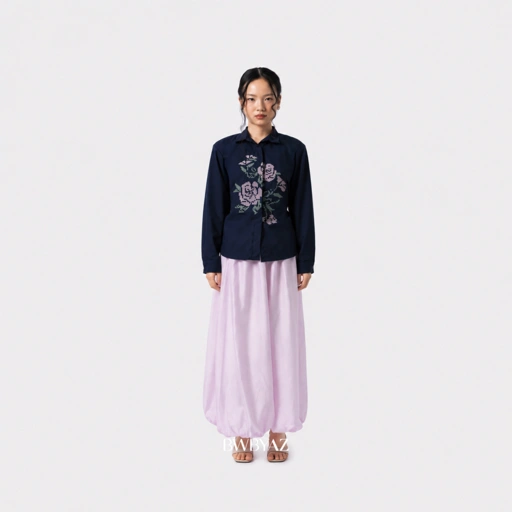 BWBYAZ - Varette Embroidery Shirt (READY STOCK).
