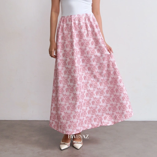 BWBYAZ STAPLE EASE - Isla Flower Skirt (READY STOCK).