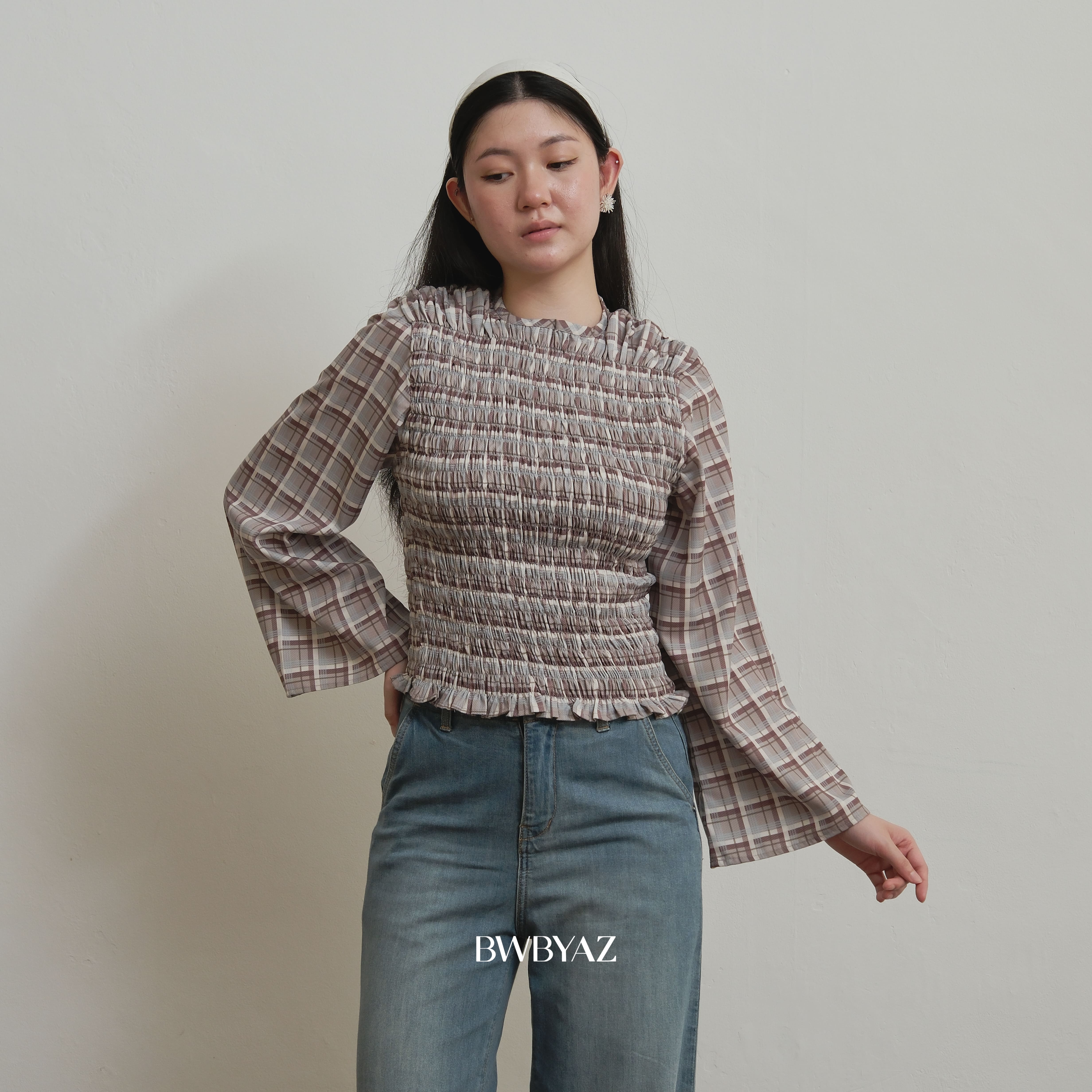 BWBYAZ - Illaya Shirred Blouse