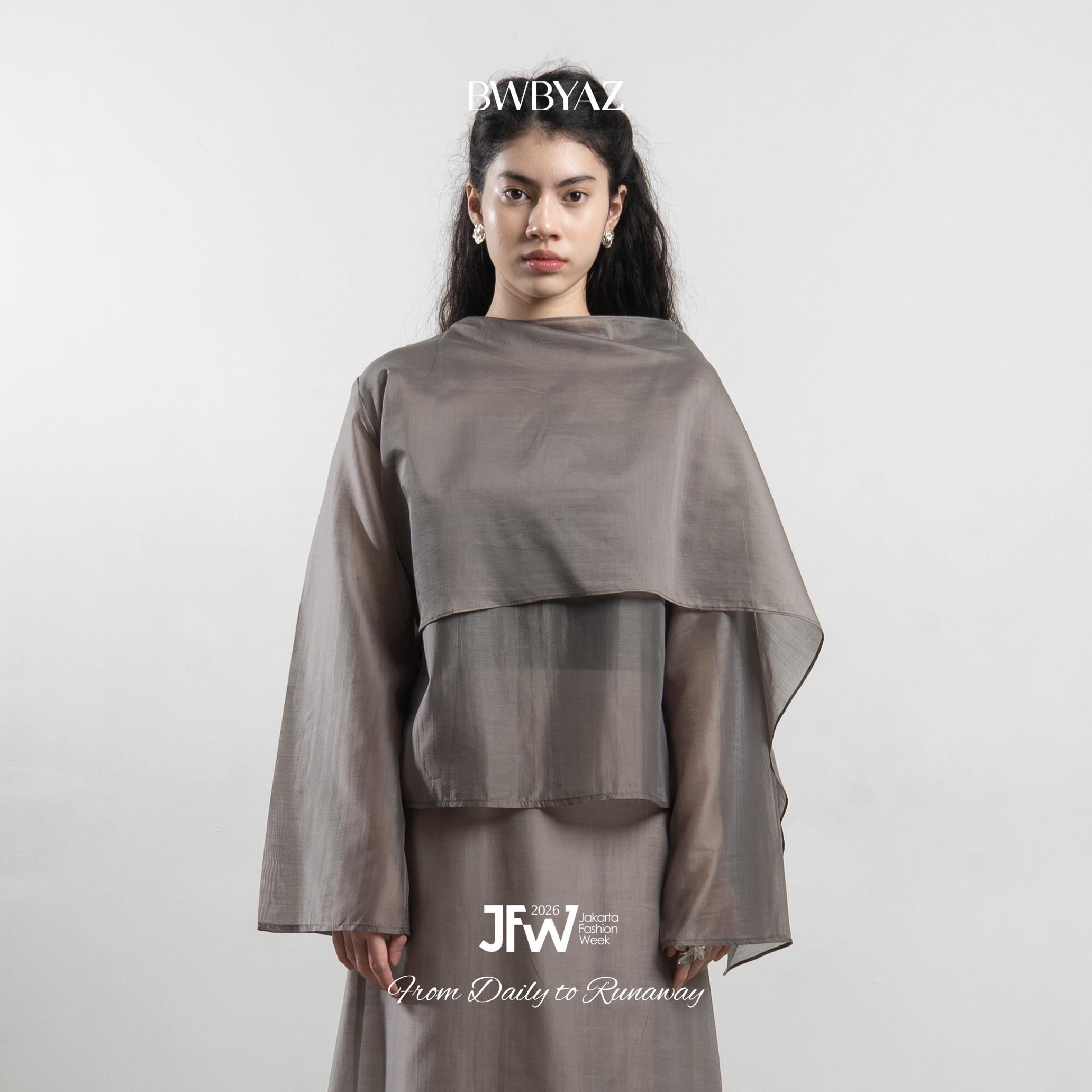 BWBYAZ JFW COLLECTION - Selma Shawl Blouse  (READY STOCK)