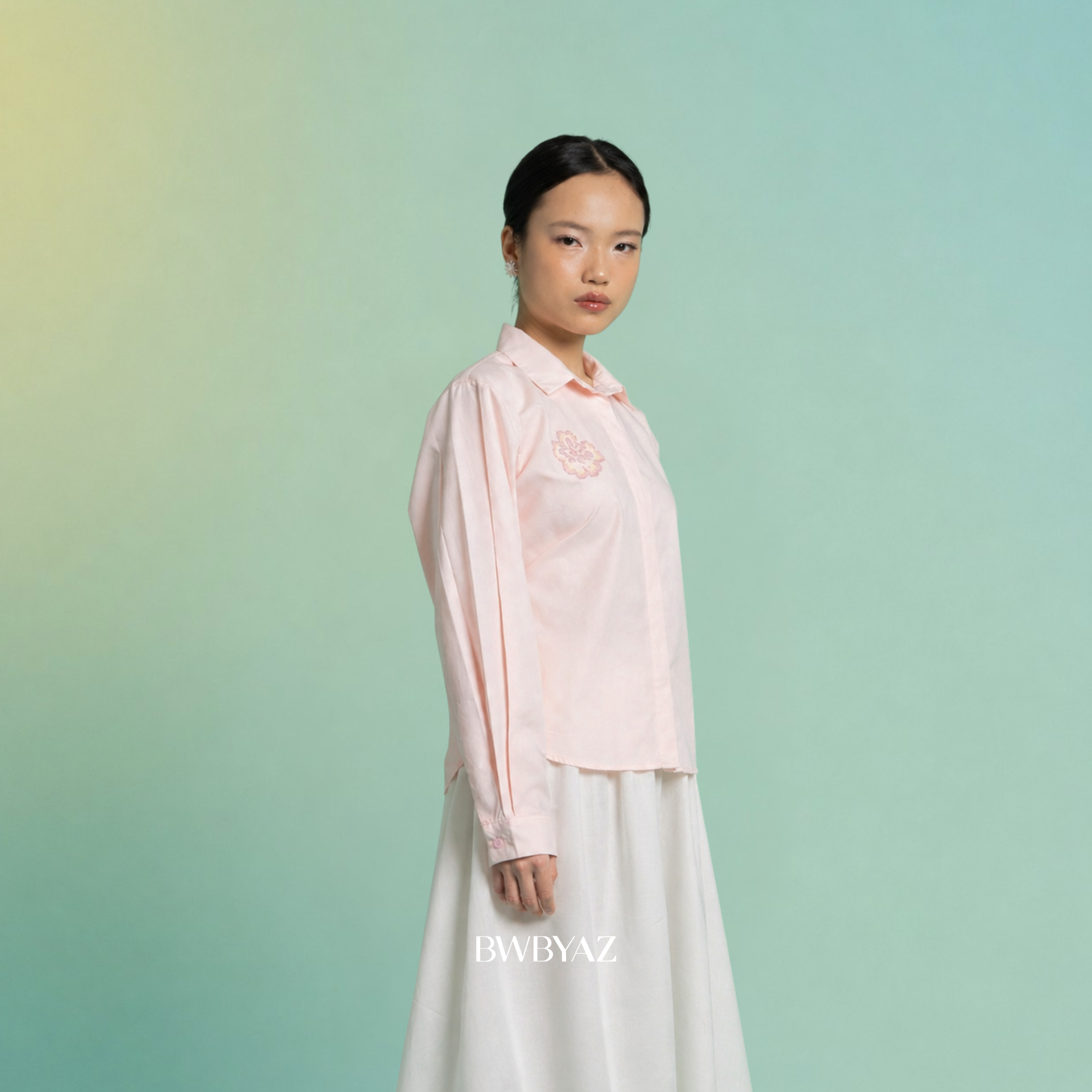 BWBYAZ - Luvira Embroidery Shirt (READY STOCK)