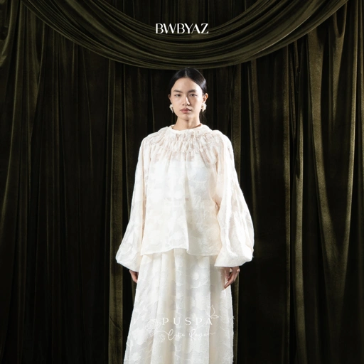 Image of BWBYAZ - PUSPA CITA RAYA - Nona Samiraya Shirred Blouse (READY STOCK)