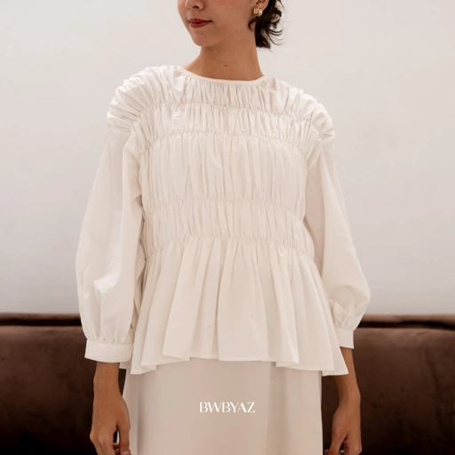 Image of BWBYAZ - PAMELA SHIRRED BLOUSE