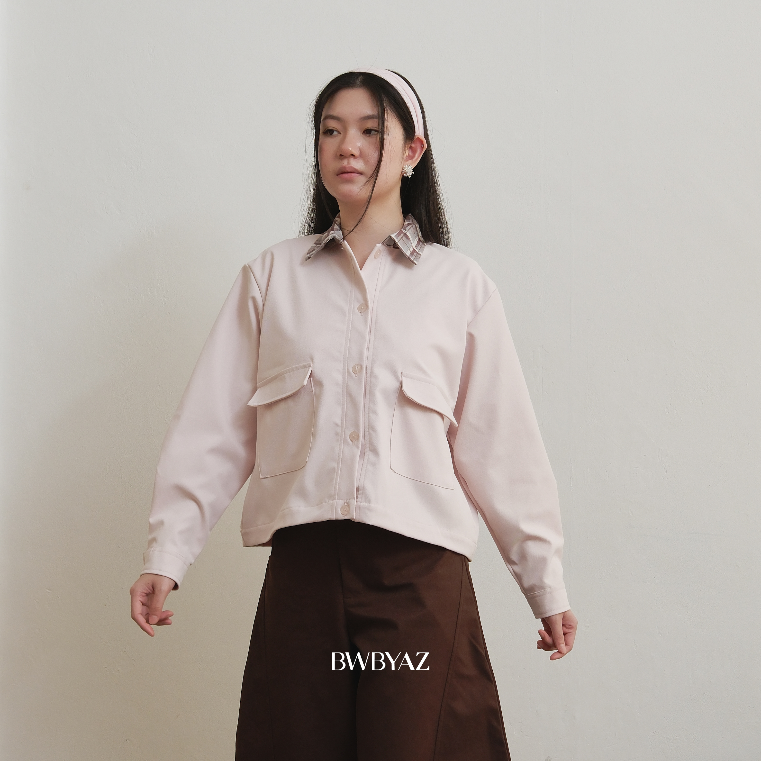 BWBYAZ - Kiana Boxy Jacket (READY STOCK).