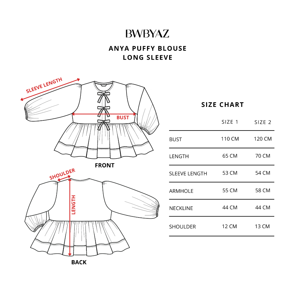BWBYAZ - Anya Puffy Blouse (READY STOCK)
