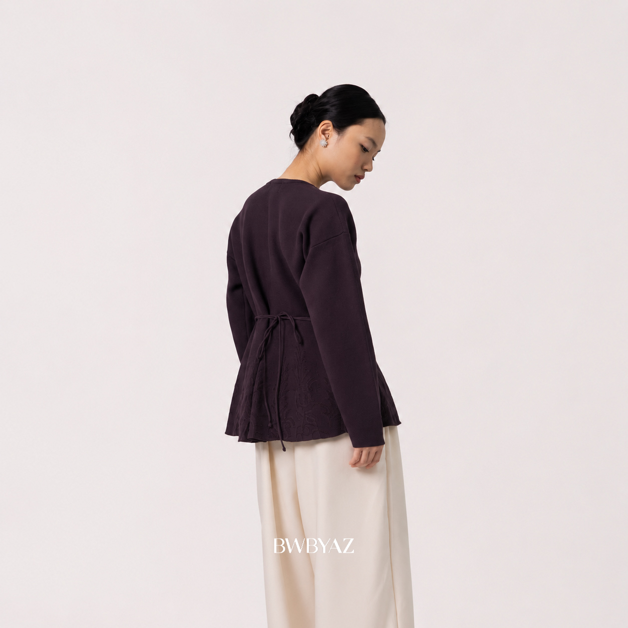 BWBYAZ - Luella Jacquard Peplum (READY STOCK)