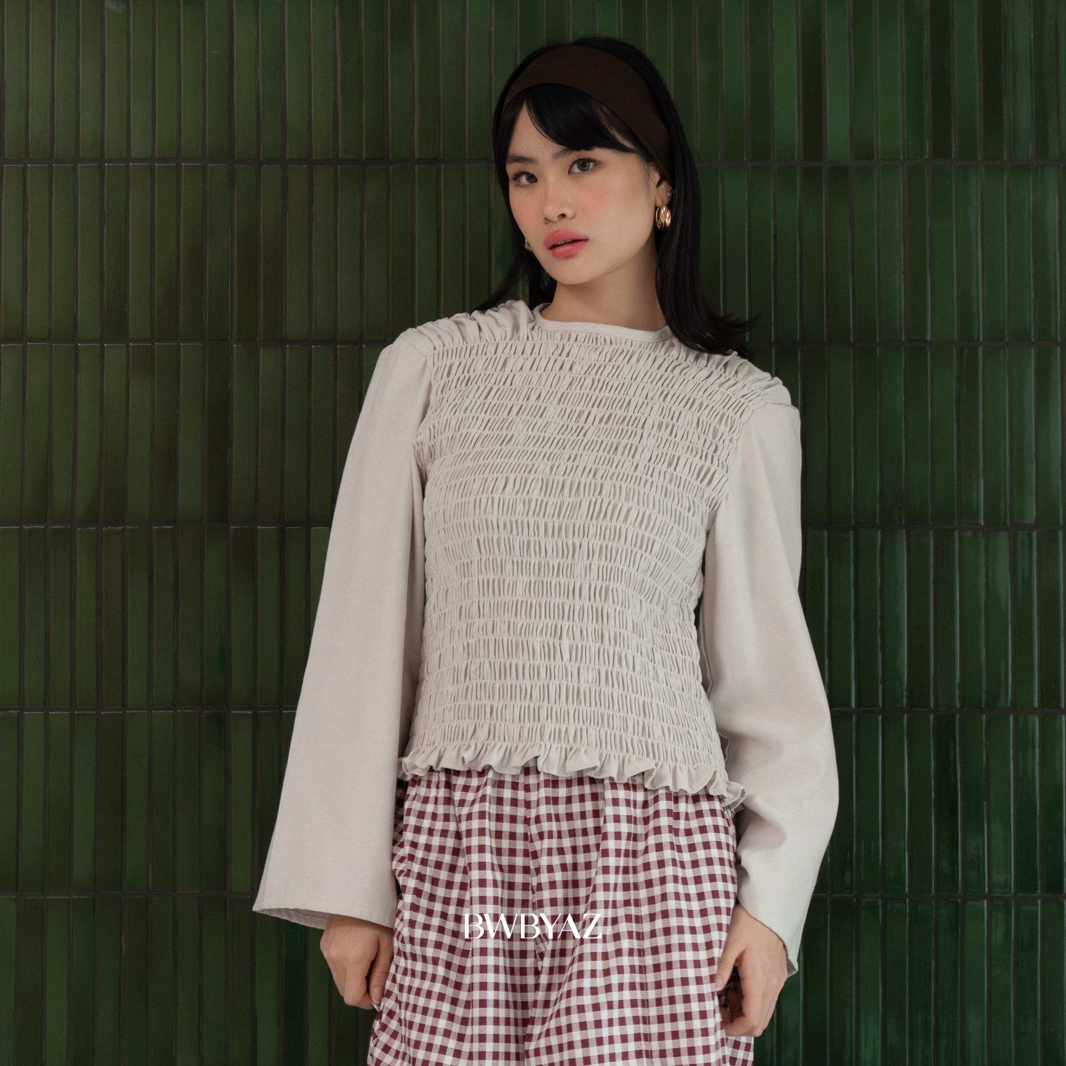 BWBYAZ - Illaya Shirred Blouse