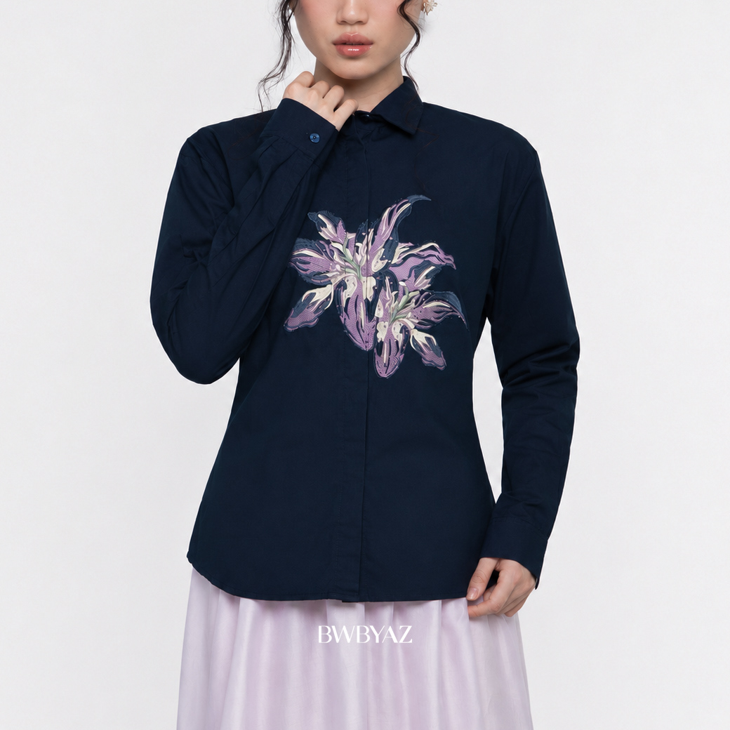 BWBYAZ - Thaliana Blooming Shirt (READY STOCK)