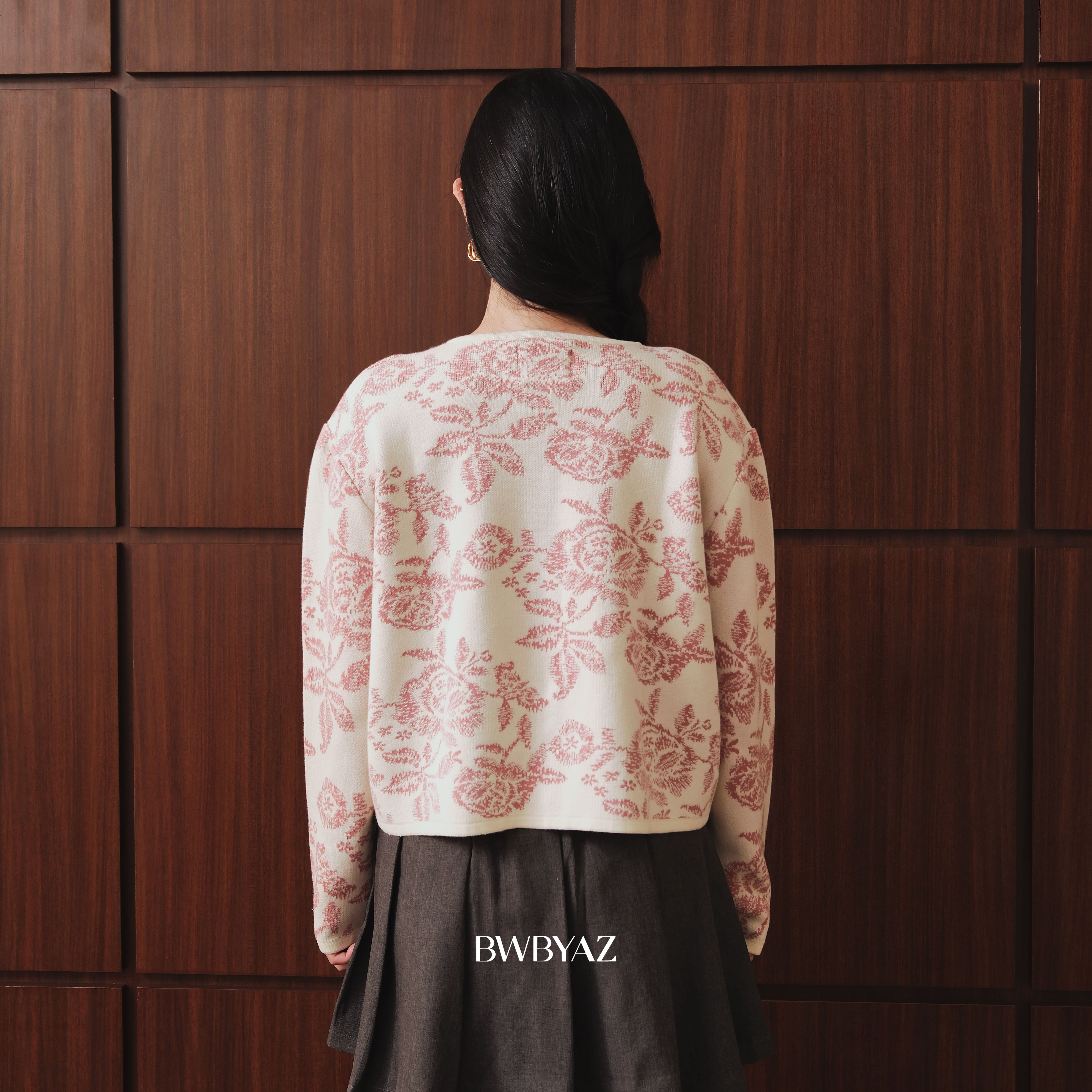 BWBYAZ STAPLE EASE -  Aurelie Floral Cardigan