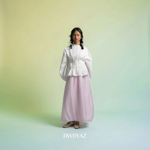 BWBYAZ - Ramita Pleated Top (READY STOCK)