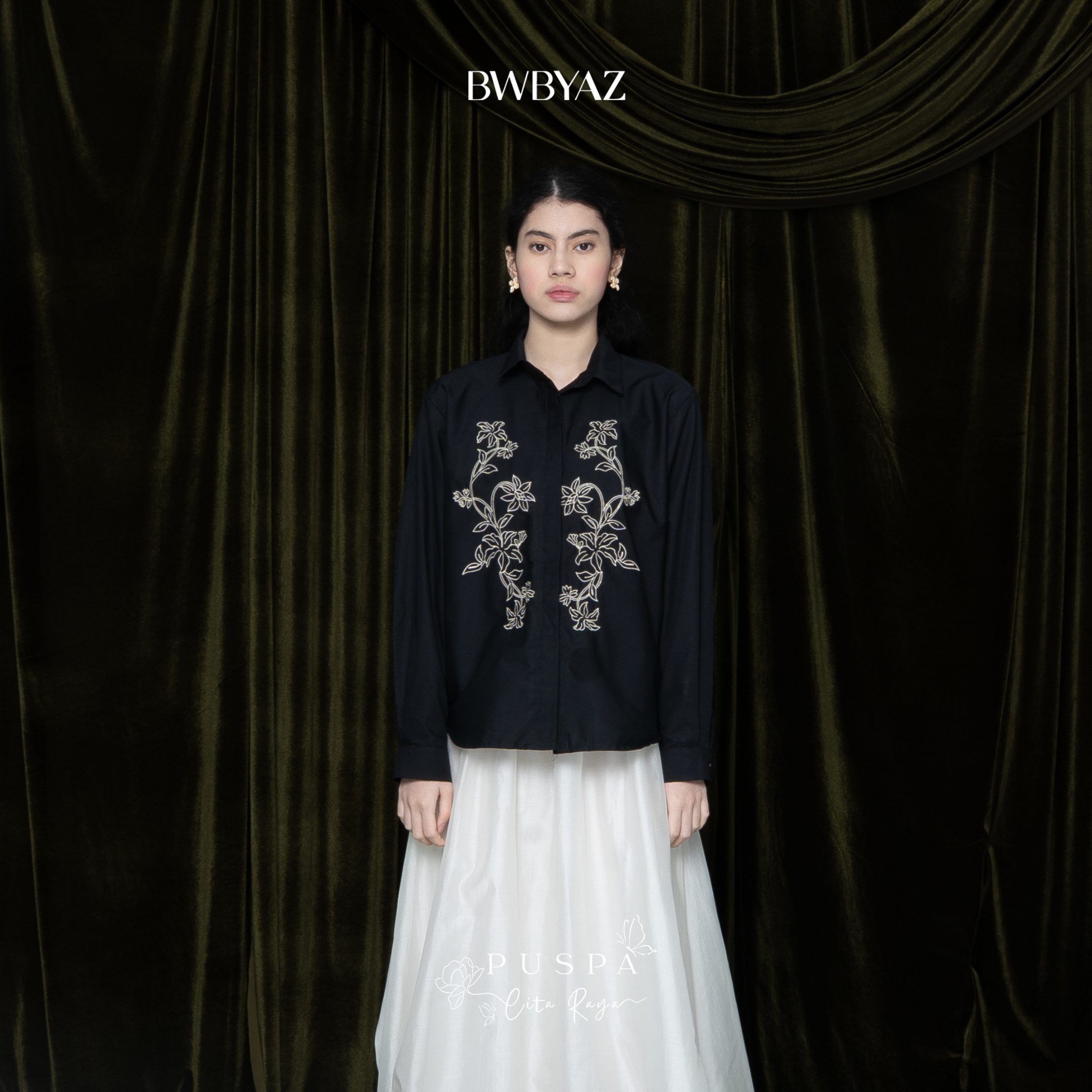 BWBYAZ - PUSPA CITA RAYA - Ayudisa Embroidery Shirt (READY STOCK)