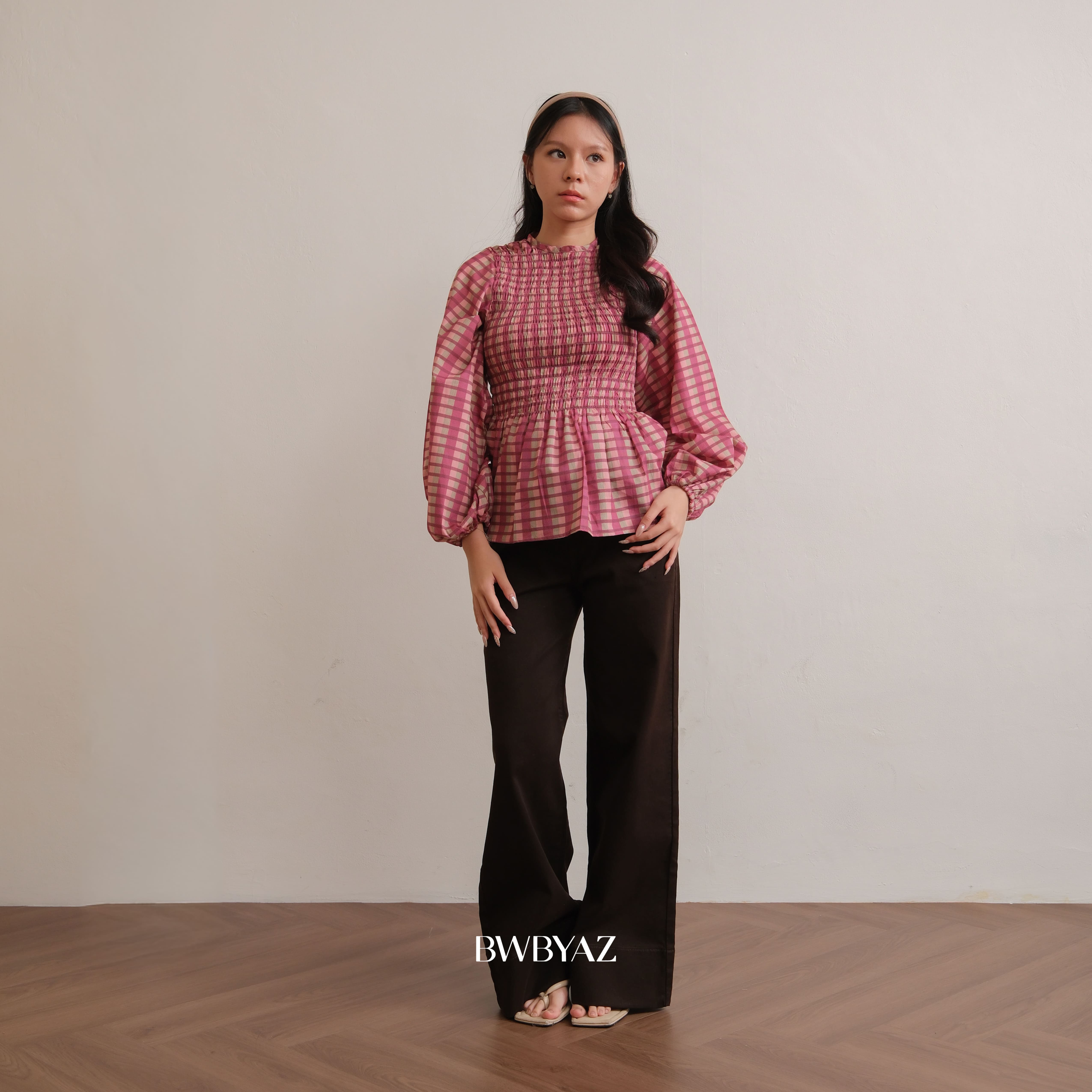 BWBYAZ - Kyla Shirred Top (READY STOCK)